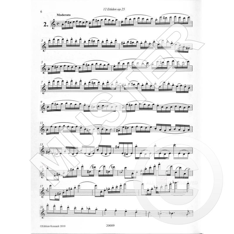 12 Etud op. 25 pro příčnou flétnu