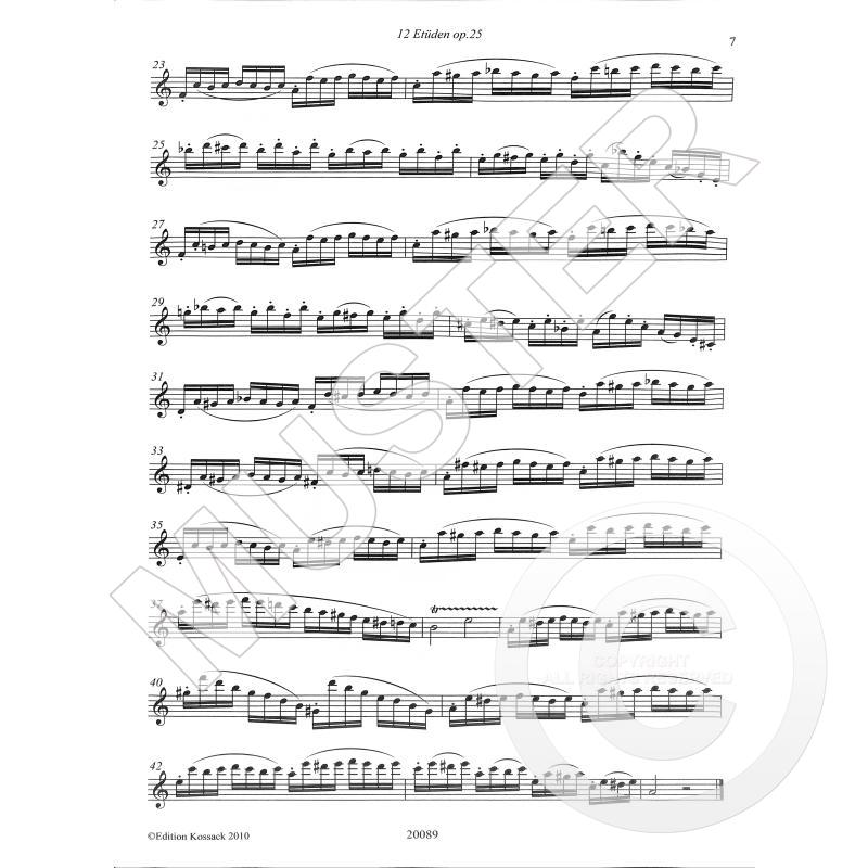 12 Etud op. 25 pro příčnou flétnu