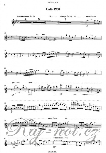 Histoire du Tango pro klarinet a klavír