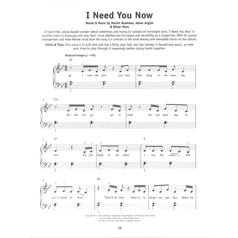 Really Easy Piano: Olly Murs - 18 jednoduchých úprav písní pro klavír