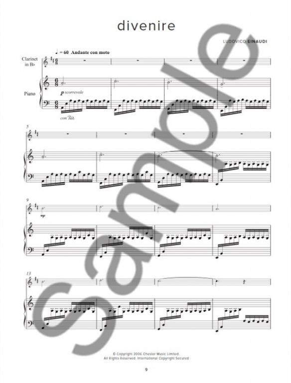 Ludovico Einaudi: The Clarinet Collection (Book/Online Media) - klarinet a klavír