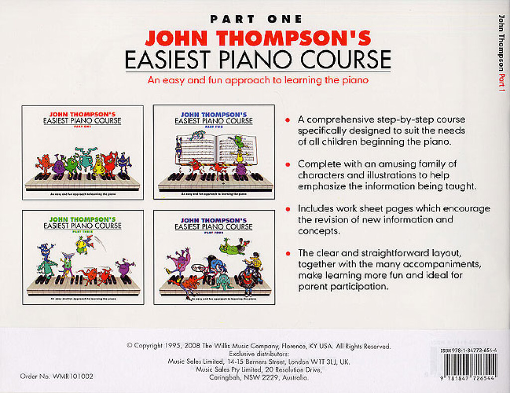 John Thompson's Easiest Piano Course 1 - CD Edition - učebnice hry na klavír