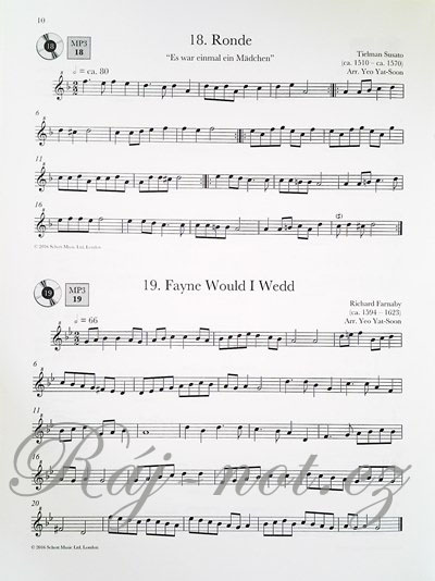 Renaissance Recorder Anthology Vol. 2 - 33 Works for Soprano (Descant) Recorder and Piano