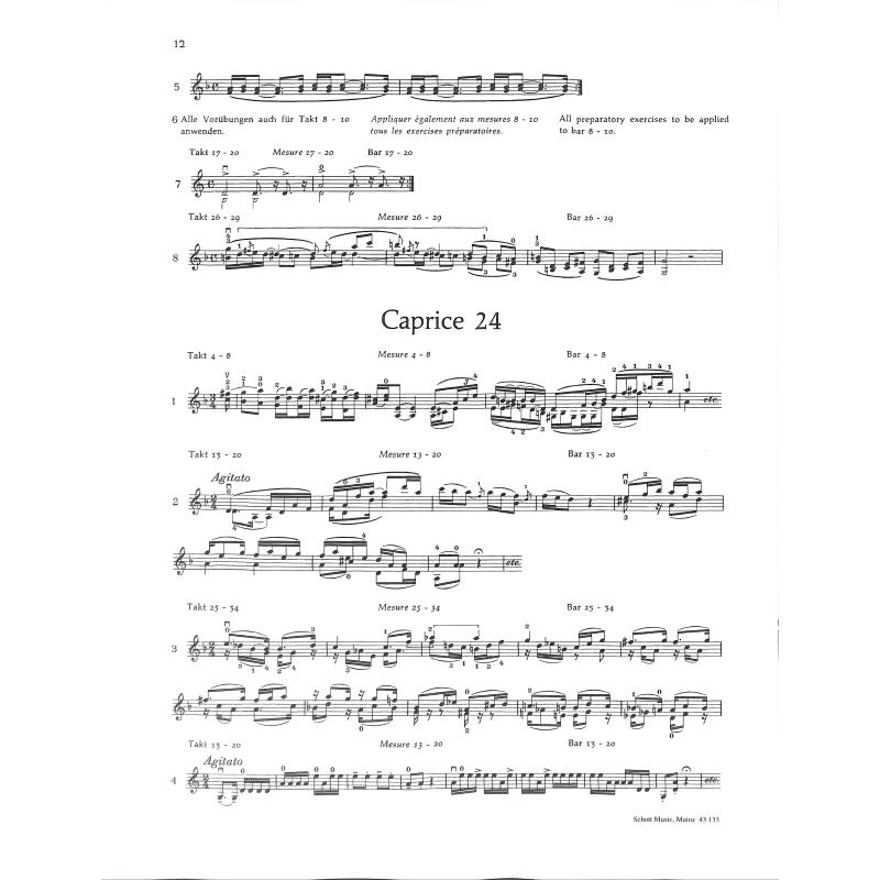 Capricen(24) (Rostal) - etudy pro housle