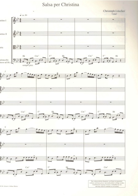 Salsa for String Ensemble - pro smyčcový orchestr