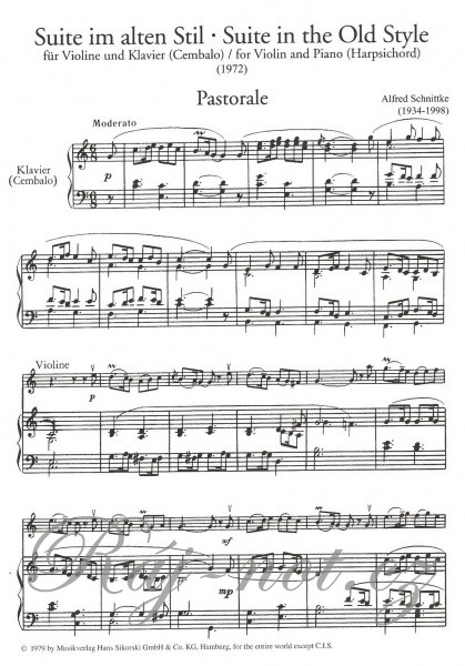 Suite Im Alten Stil pro housle a klavír (cembalo)