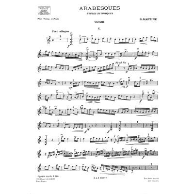 Sept Arabesques Pour Violon Et Piano