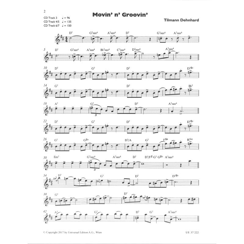 Easy Jazz Studies - Listen, Learn and Play - skladby pro altovou flétnu