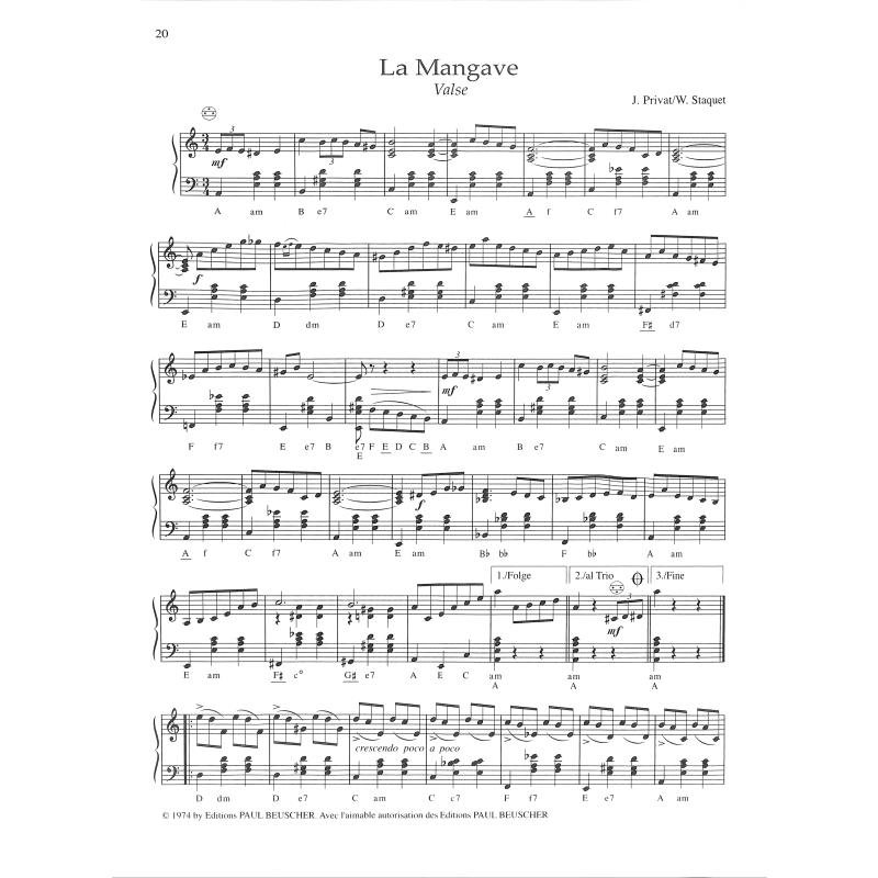 Musette 1 - Valses Polkas Java - noty pro akordeon