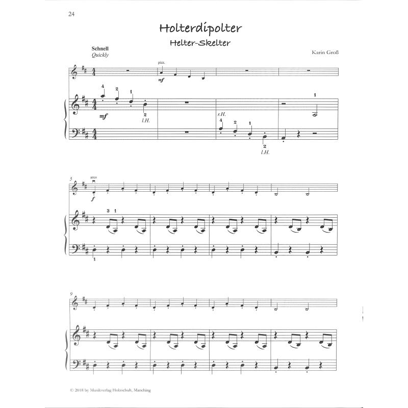 Starke Duos Für Geige und Klavier  1 - 23 skladeb pro dvoje housle  a klavír – snadné v obou nástrojích