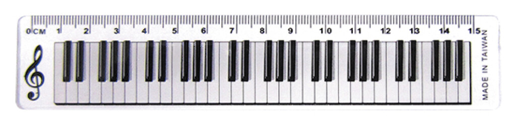 Pravítko 15 cm - klaviatura