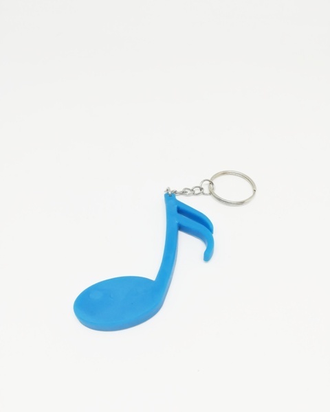 Přívěsek na klíče ve tvaru nota šestnáctinová - modrá barva