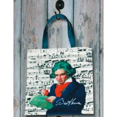 Nákupní taška s potiskem partitury a skladatele Beethovena