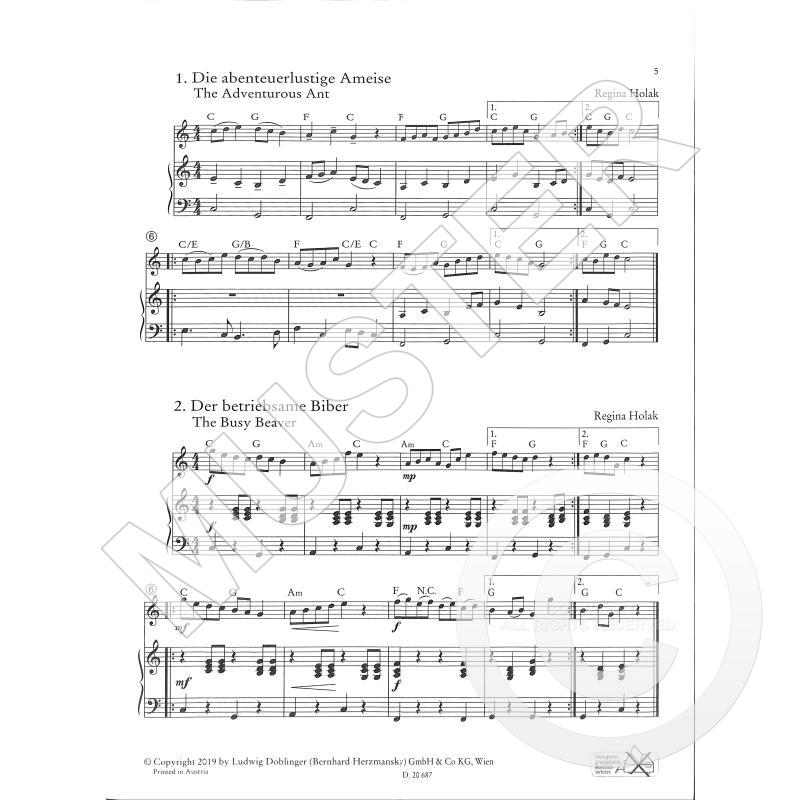 Auf Die Leiter - Musizieren Mit Tonleitern noty pro příčnou flétnu a klavír
