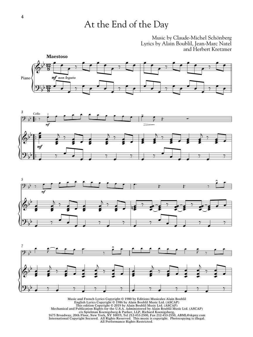 Les Miserables for Classical Players - Cello and Piano with Online Accompaniments (Score and Solo Part)
