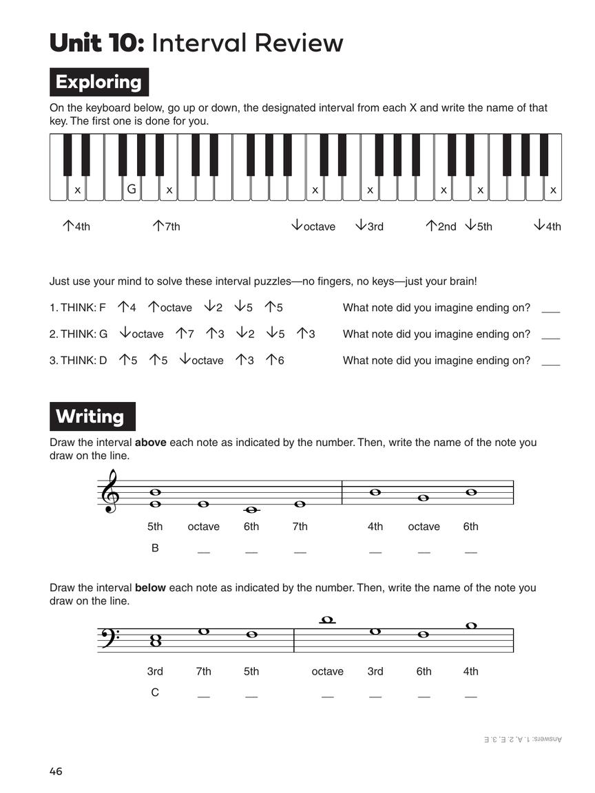 Piano Interval Workbook - Activities, Sight Reading, and Songs to Help You Read Music with Confidence