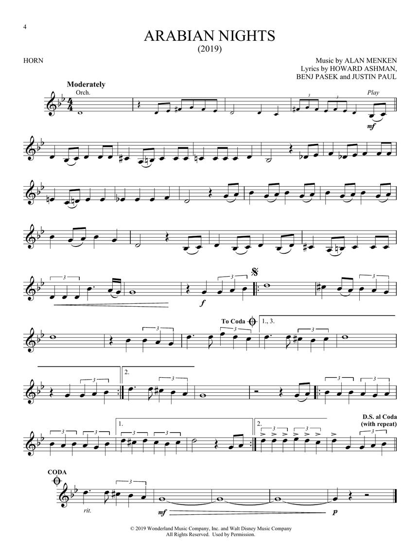 Aladdin pro lesní roh Instrumental Play-Along