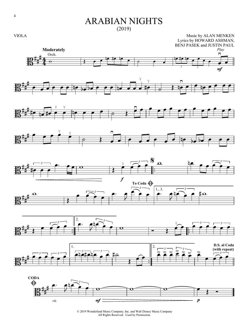 Aladdin pro violu - Instrumental Play-Along