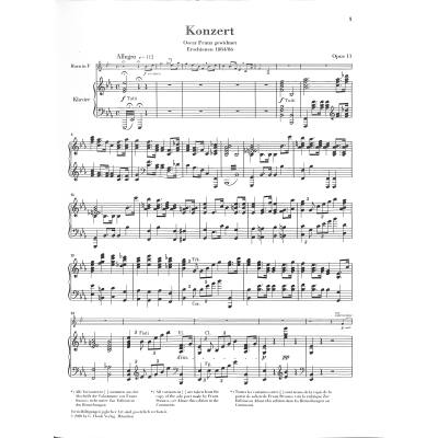 Horn Concerto No. 1 in E flat major Op. 11 koncert pro lesní roh a klavír