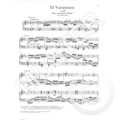 32 Variations In C-minor WoO 80 pro klavír