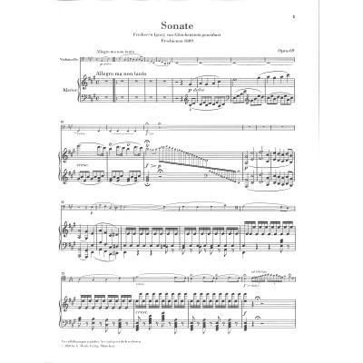 Violoncello Sonata A Major Op. 69 pro violoncello a klavír