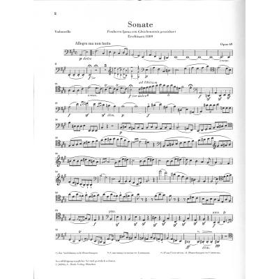 Violoncello Sonata A Major Op. 69 pro violoncello a klavír