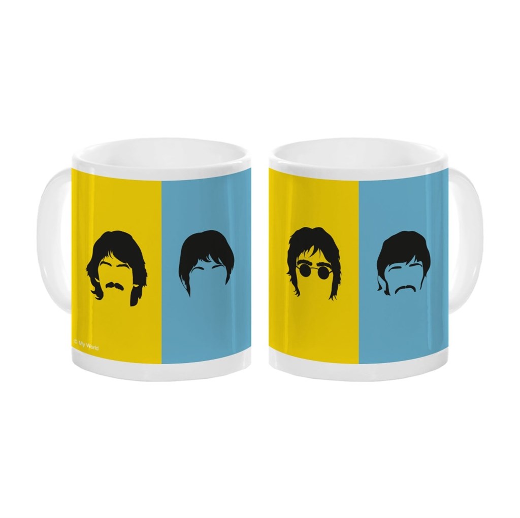 Beatles Blue And Yellow Mug - barevný hrnek Beatles