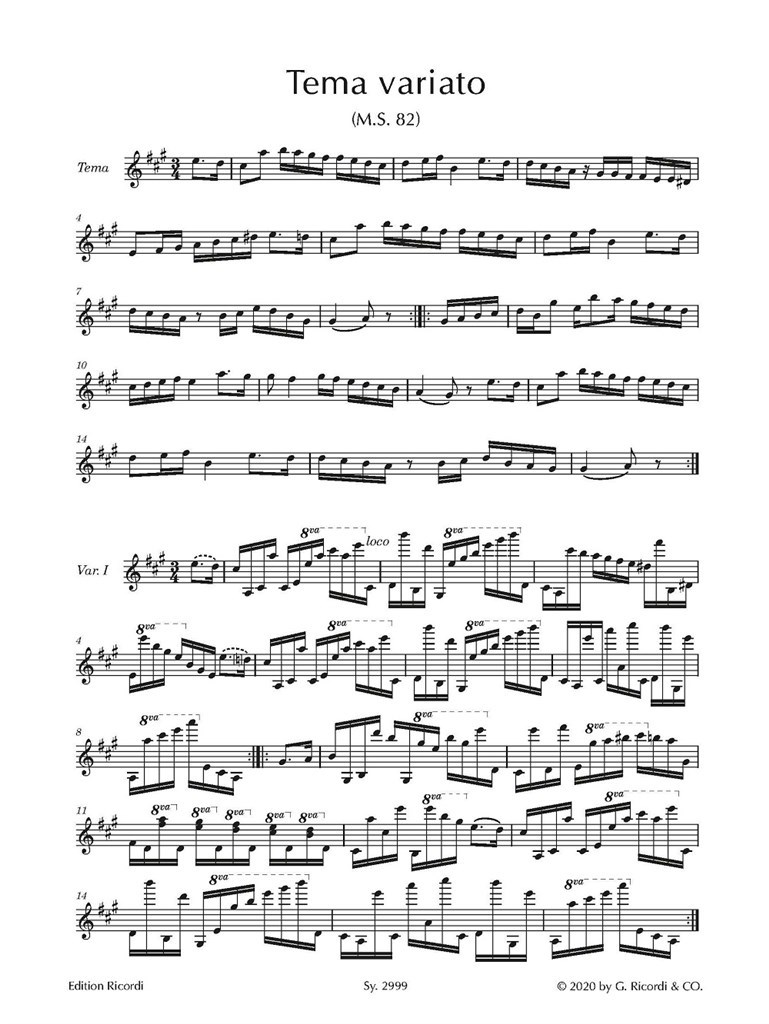 Werke fur Violine solo - noty pro sólové housle