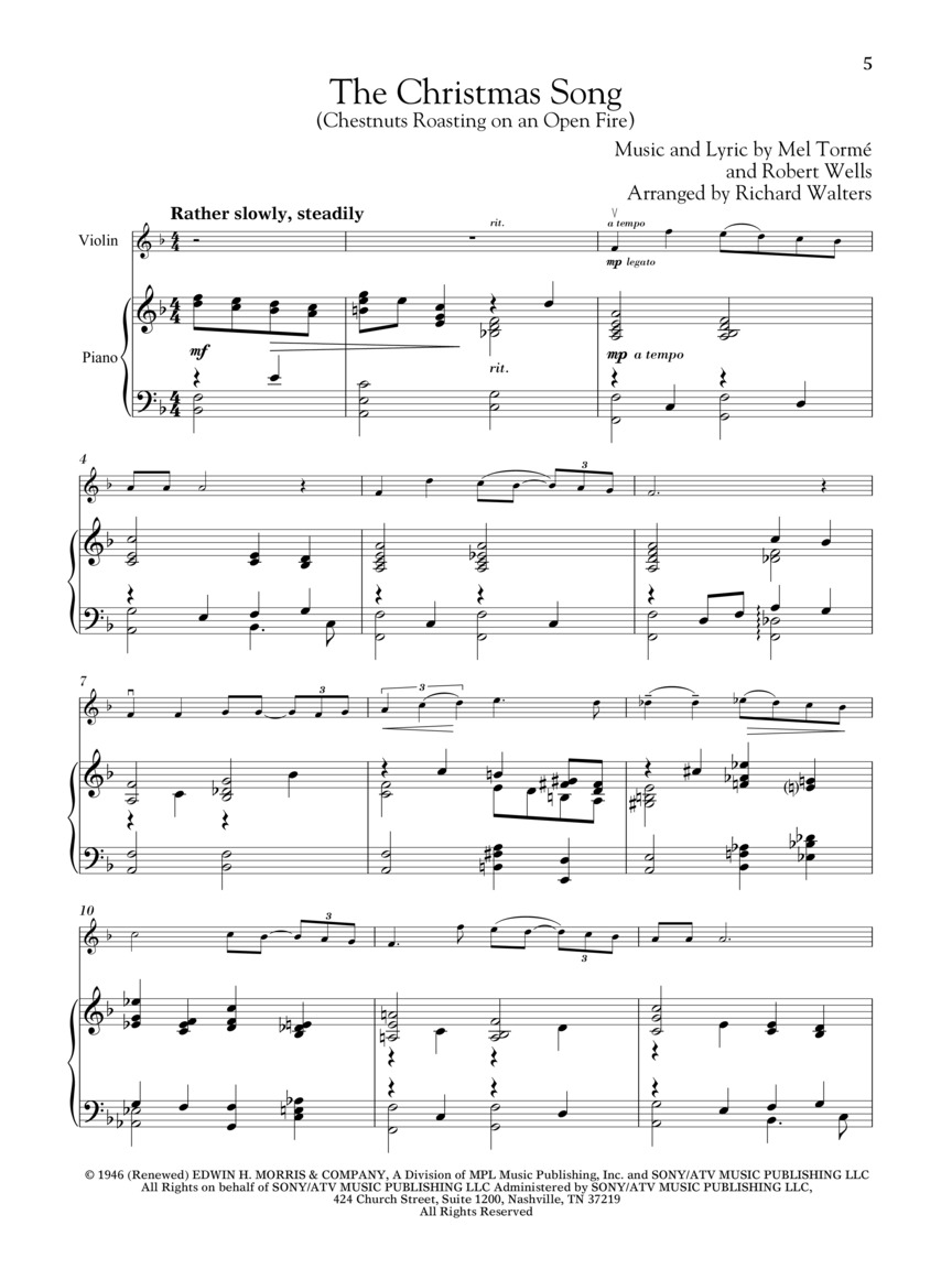 Christmas Songs for Classical Players - 12 vánočních melodií pro housle a klavír