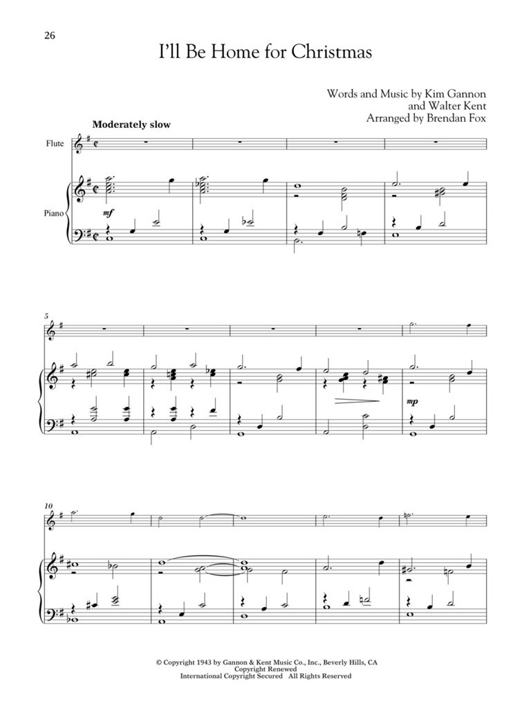 Christmas Songs for Classical Players - 12 vánočních melodií pro příčnou flétnu