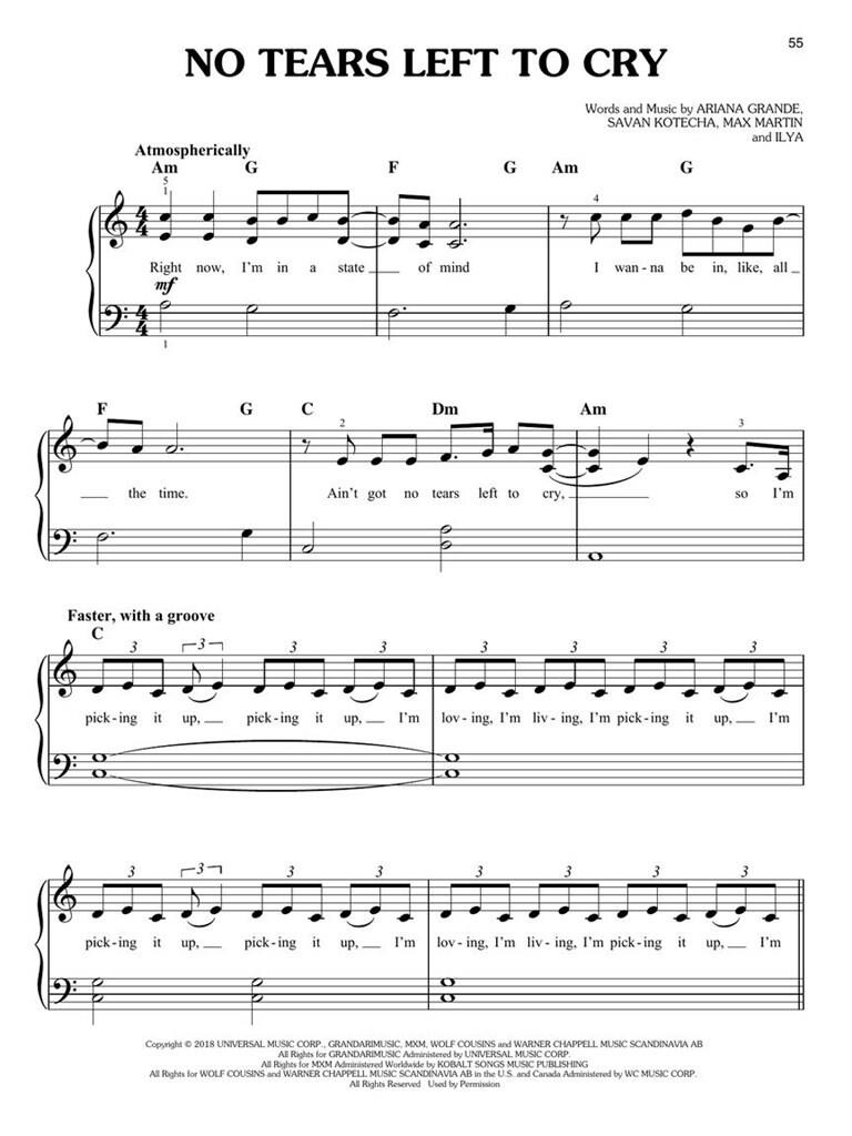 Ariana Grande for Easy Piano - jednoduchá úprava