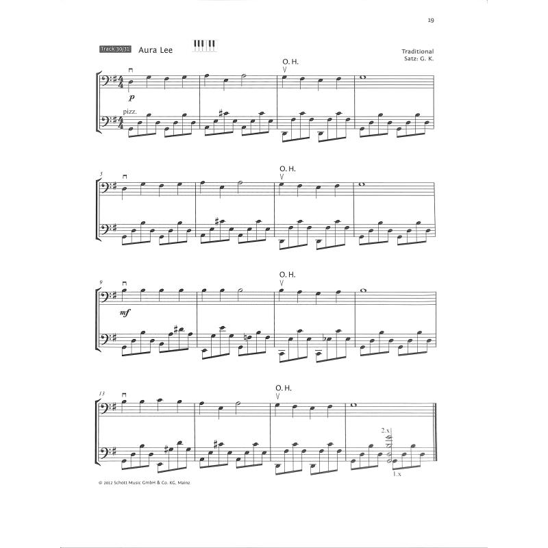 Celloschule Band 1 - sóla, dueta a tria k prvnímu dílu učebnice