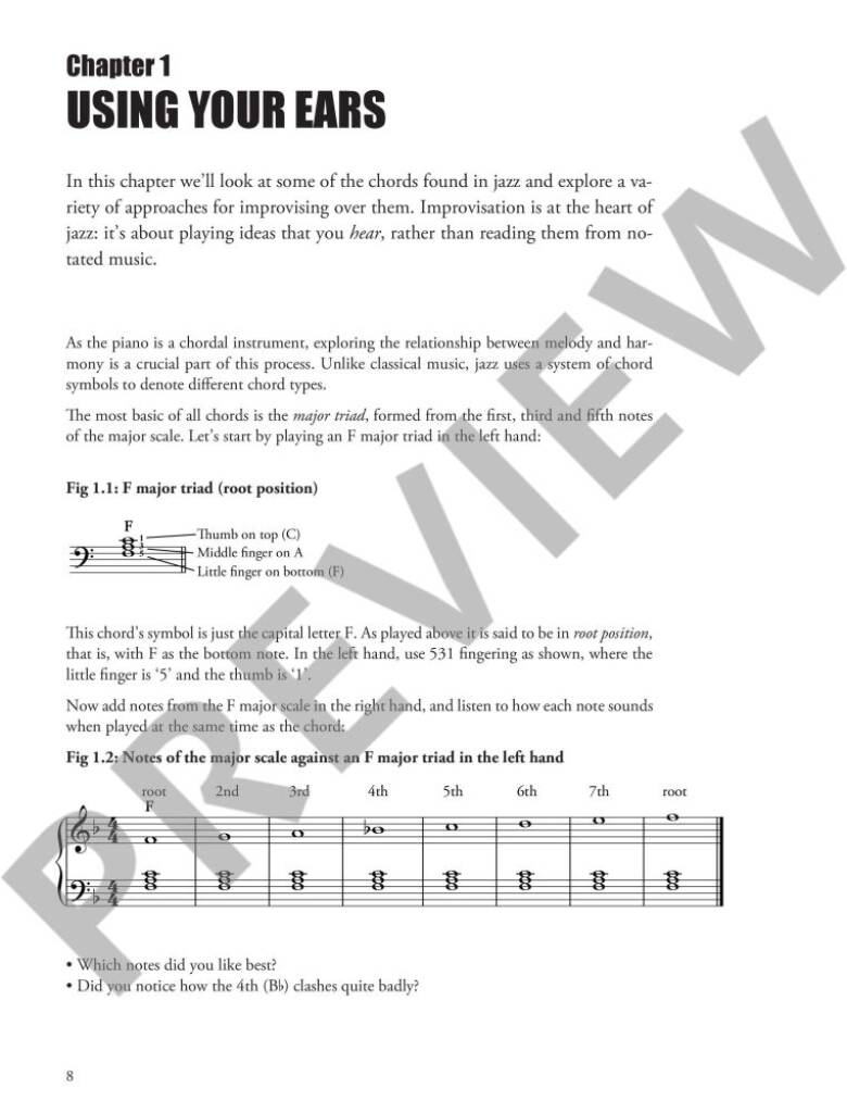 Beginning Jazz Piano 1 - Úvod do swingu, blues, latinu a funku Část 1: Akordy a improvisace