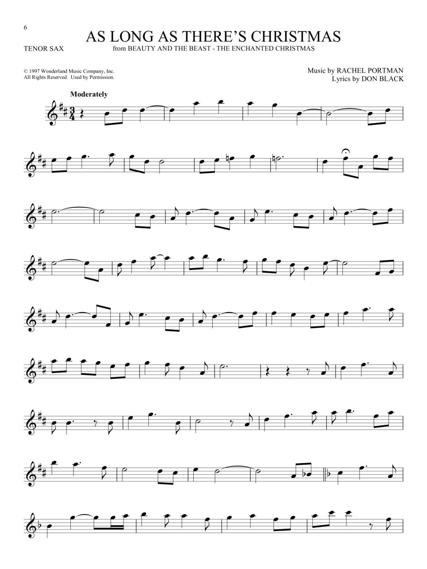 101 Christmas Songs vánoční melodie pro tenor saxofon