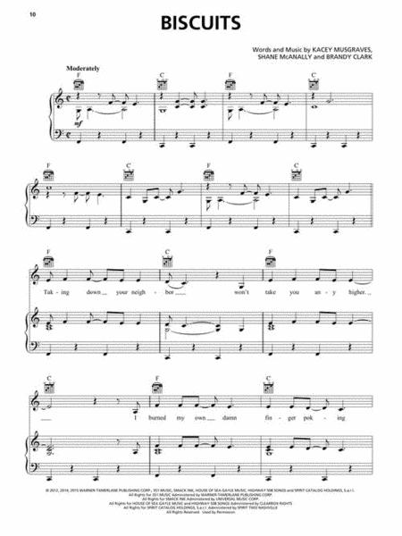 Country Sheet Music 2010-2019