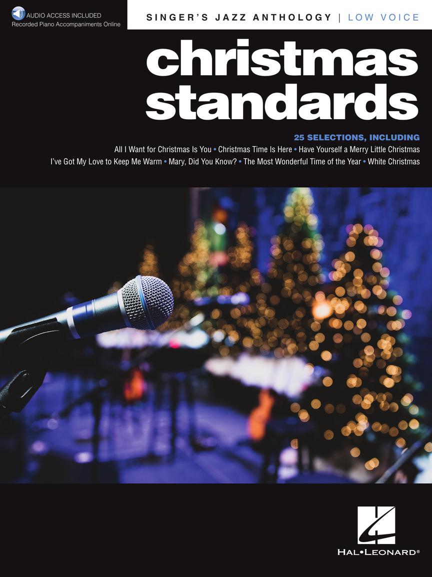 Christmas Standards Singer's Jazz Anthology - Low Voice - noty pro zpěv a klavír s akordy pro kytaru