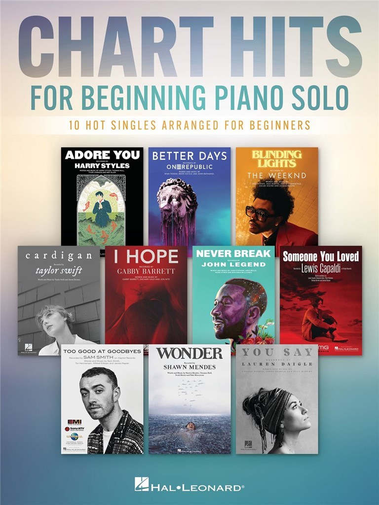 Chart Hits for Beginning Piano Solo - noty pro začátečníky hry na klavír