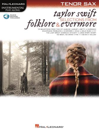 Taylor Swift - Selections from Folklore & Evermore - Tenor Sax Play-Along Book with Online Audio