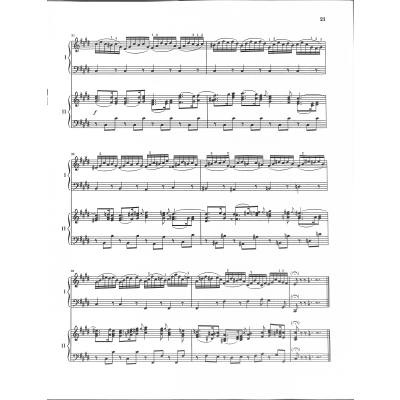 Harpsichord Concerto no. 2 in E major BWV 1053 noty pro čtyřruční klavír