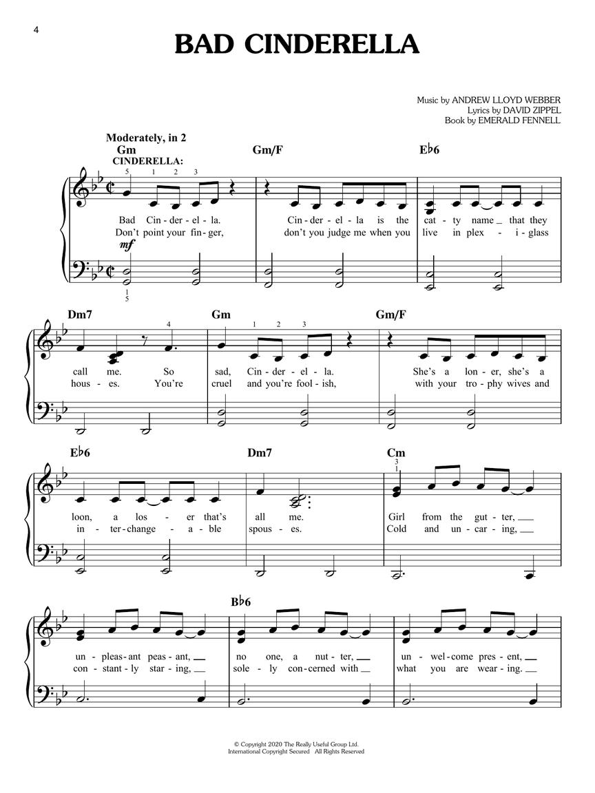 Cinderella - v jednoduché úpravě pro klavír
