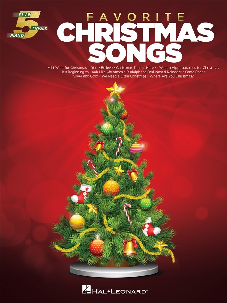 Favorite Christmas Songs for Five-Finger Piano - pro úplné začátečníky hry na klavír
