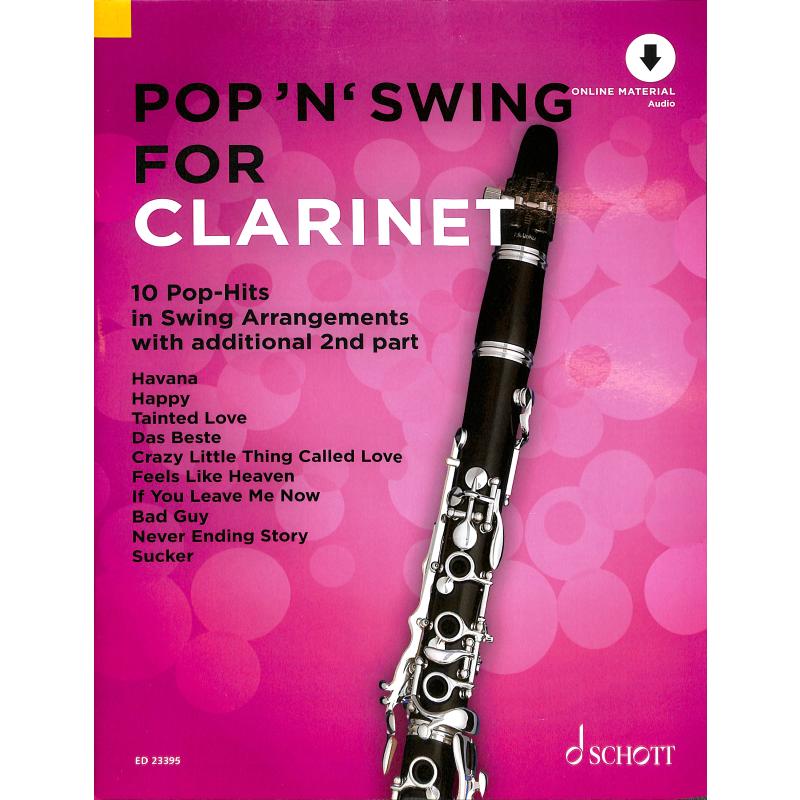 Pop n Swing For Clarinet - 10 popových skladeb pro 1-2 klarinety s akordy pro klavír