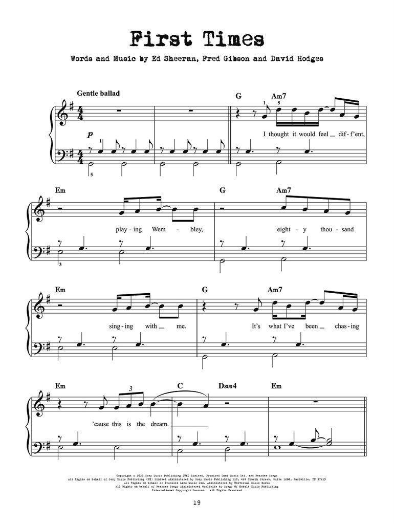 Ed Sheeran: Equals Easy Piano - v jednoduché úpravě pro začátečníky