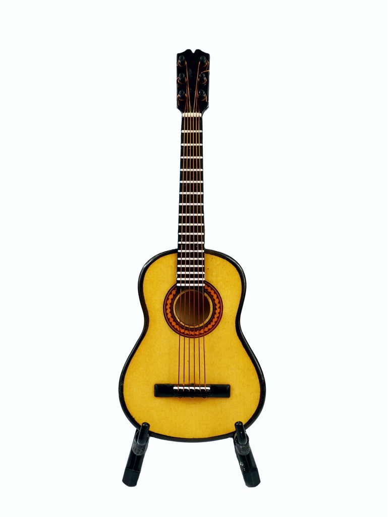 Model kytary se stojanem a dárkovým pouzdrem - 13 cm