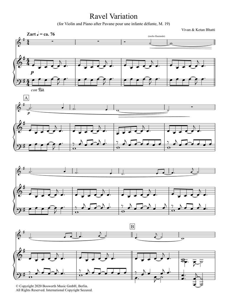 Ravel Variation - pro housle a klavír