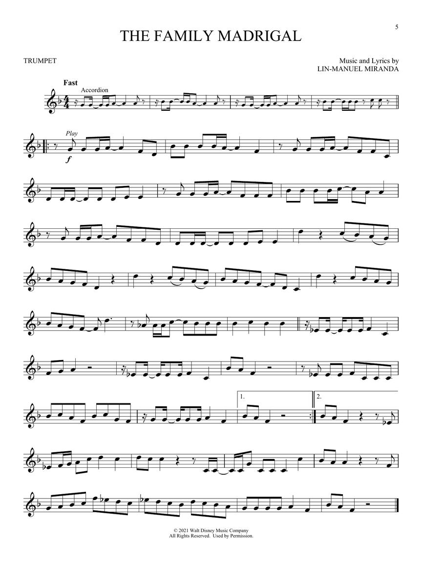 Encanto for Trumpet - filmové melodie pro trumpetu