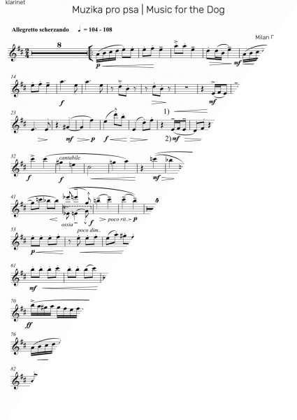 Muzika pro psa - pro klarinet a klavír