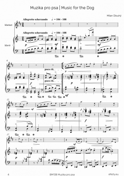 Muzika pro psa - pro klarinet a klavír