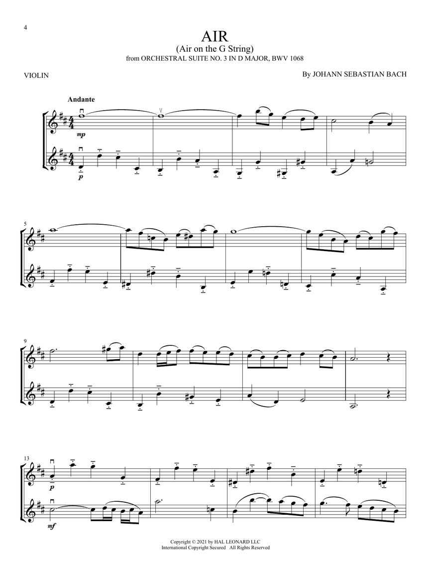 Classical Themes for Violin Duet - klasické melodie pro dvoje housle