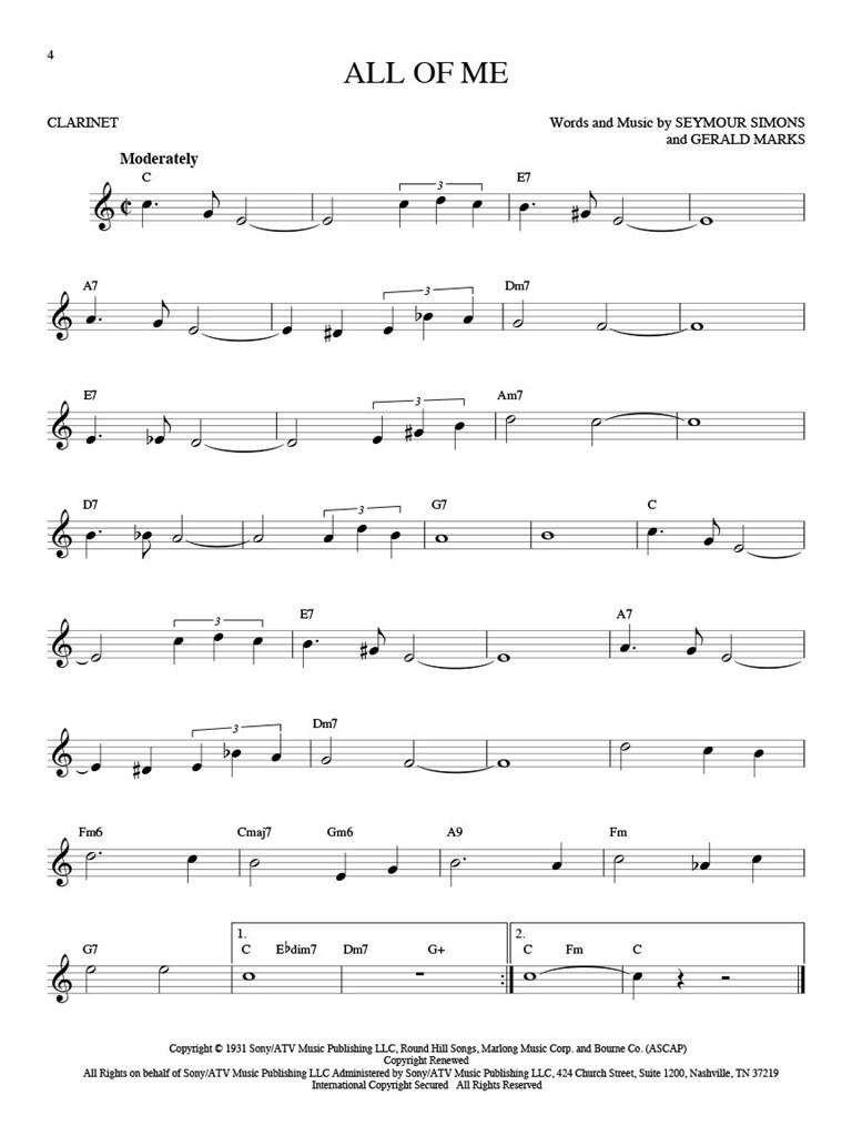 101 Jazz Songs for Clarinet - pro klarinet